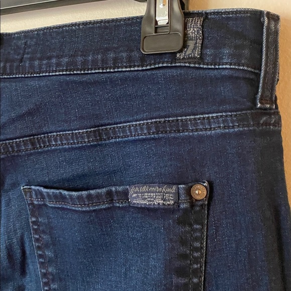 7 For All Mankind Maternity Jeans The Skinny Dark Wash High Waisted Jeans 32 - Picture 6 of 11